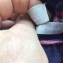 Marks and Spencer Ladies  Navy Blue and Pink striped Merino wool jumperUk 10 includes postage Image 8