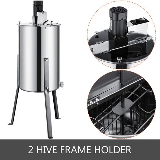Honey Extractor 3 Frame Manual Electric Stainless Steel Honeycomb Spinner Crank Honey Centrifuge Beekeeping Equipment