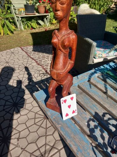Tribal art, fertility female figure. D18 Vintage