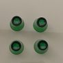 Mid Century green glass liqueur or shot glasses Image 6