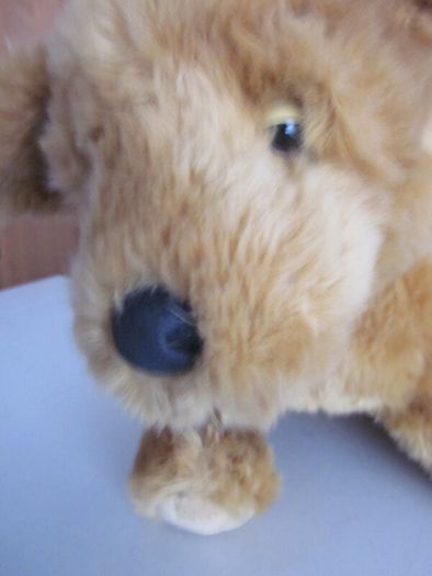 Vintage Russ Banjo Sitting Puppy Plush Toy