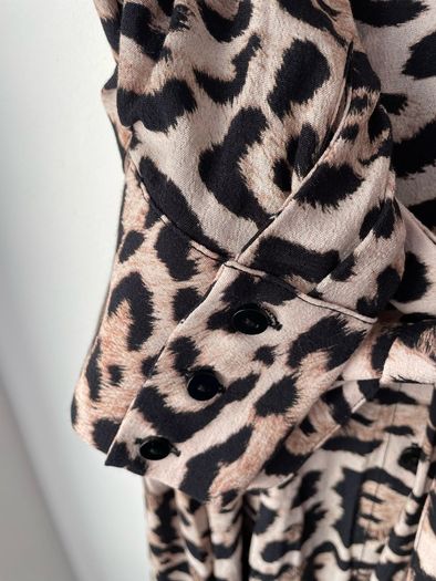 Gallery leopard shirt dress size 16 New