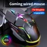 3200DPI Ergonomic Wired Gaming Mouse USB Gaming RGB Gamer Mouse 6 Button LED Image 3