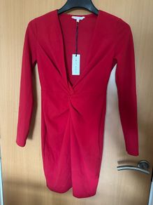 Red long sleeve coctail dress