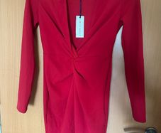 Red long sleeve coctail dress