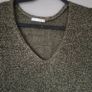 HM Womens Black and Gold Glitter Stretch Mesh long top, size 10 Image 3