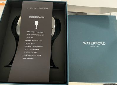 Waterford crystal Elegance Bordeaux wine glasses x2