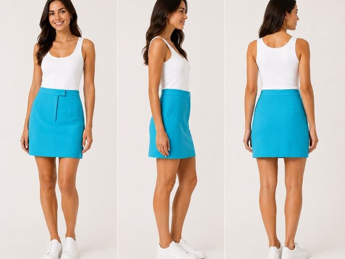 Turquoise mini skirt size 10