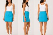 Turquoise mini skirt size 10