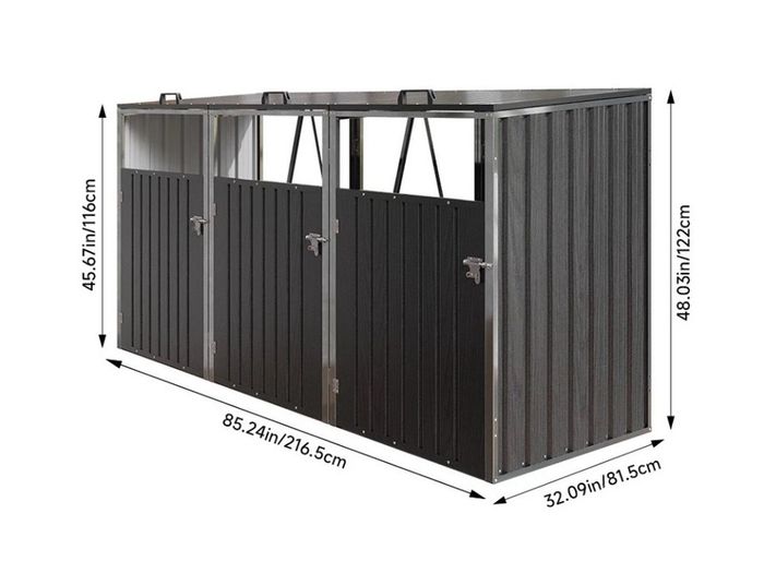 Metal Wheelie Bin Shelter Shed Storage NEW