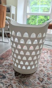 Tall White Laundry Basket