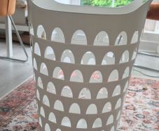 Tall White Laundry Basket