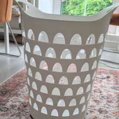 Tall White Laundry Basket