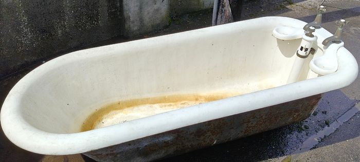 Victorian Bath With Claw Feet And Brass Taps
