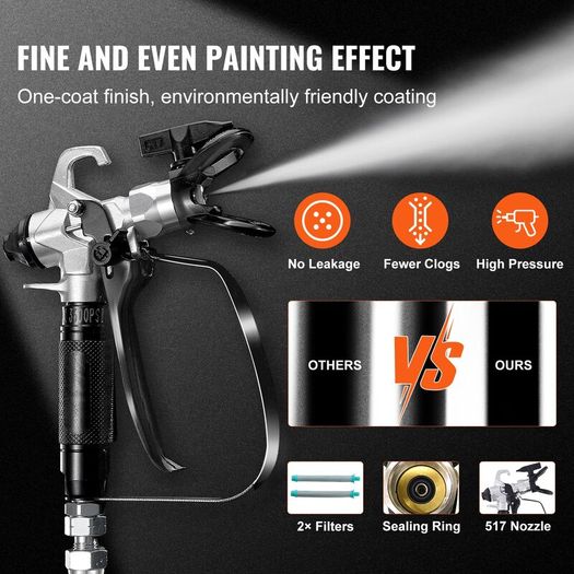 Stand Airless Paint Sprayer, 750W 3000PSI High Efficiency Electric Airless Sprayer With Cart, Fine And Even Painting Effect, Paint Sprayers for Home Interior and Exterior Furniture and Fences