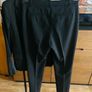 Pinko black suit with leather detail Image 7