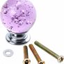 Clear Crystal Glass Drawer Knobs, Cabinet Knobs with Bubbles, 1.18inch Diameter, 10-Pack (AVAILABLE IN PURPLE AND BLUE) Image 4