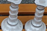 2 Vintage Stamped Slovenian Candle Holder