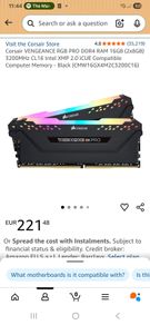 Corsair Vengance pro 16gb RGB DDR4