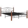 Bed Frame Black Metal 140x200 cm Image 2