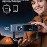 Smart Projector Compatible with Netflix/Disney/Live TV & 330 Rotatable] Mini Portable Projector 4K Auto Focus& 6D Keystone, PUTRIMS Native 1080p Projectors 30000Lumen Image 4