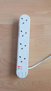 Duronic eight socket double-sided with surge - protected 2 m extension lead