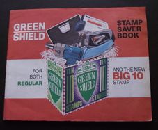 Vintage Green Shield Stamp Saver Book for Ireland. Almost completed