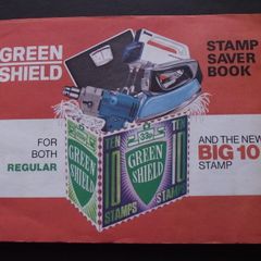 Vintage Green Shield Stamp Saver Book for Ireland. Almost completed