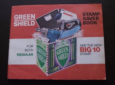 Vintage Green Shield Stamp Saver Book for Ireland. Almost completed