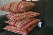 Cushions x 4 .. Patterned Covers plus Filler ...16" x 16" .... Final Price Drop