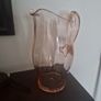Vintage pink glass jug Image 4
