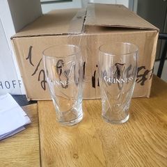 guinness half pint glasses x24