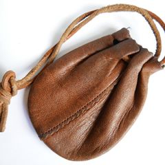 Vintage Handmade Real Leather Coin Pouch