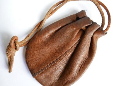 Vintage Handmade Real Leather Coin Pouch