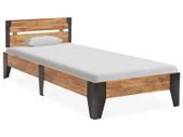 Bed Frame Solid Acacia Wood with Brushed Finish 90x200 cm