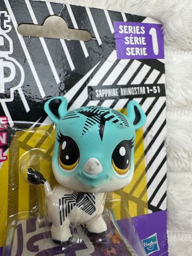 Hasbro Littlest Pet Shop 1-51 Sapphire Rhinostar Rhino Dirty Please see pictures