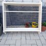 White wooden wall shelf with towel rail and hooks Image 3