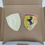 Ferrari Wing Decal Badges - Aluminum - self adhesive back Image 2
