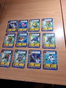 12 Rookie level Digimon cards. 1999