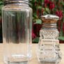 2 Antique Sterling Silver Top, Glass Bottles Pots Image 2