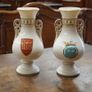 Pair of Vintage Ecclesiastical Porcelain Altar Vases Image 2