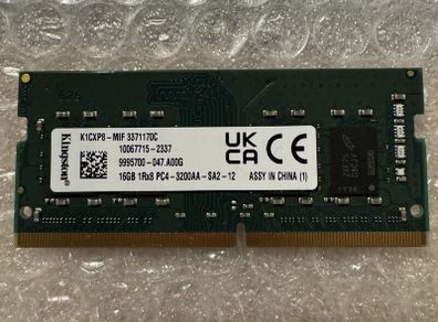 Kingston 16GB 3200mhz 260Pin SO-DIMM DDR4 Laptop Memory