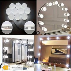 Light Up Your Vanity: Hollywood Style LED Mirror Lights Kit with Dimmable Bulbs