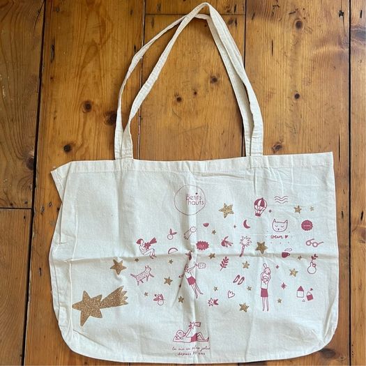 Set of 3x Des Petits Hauts tote bags