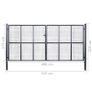 Mesh Garden Gate Galvanised Steel 400x175 cm Grey Image 6