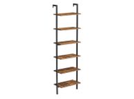 main image for ad 6 Tier Shelf Ladder Shelf Storage for Books, Decoration, Bedroom, Living Room, Office, 60 x 30 x 204.8 cm, Industrial Design, Vintage Brown/Black