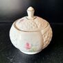 Irish Parian Donegal China Lidded Sugar Bowl "Rose" Image 3