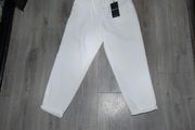 stradivarius white baggy jeans