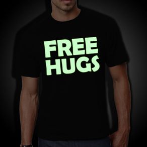 Free Hugs Glow In The Dark T-shirt tee top shirt