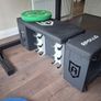squat rack with weights and adjustable bench Image 3